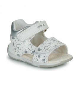 Geox kids Sandals for Girls TAPUZ B450YA 054AJ C0007 White/Silver 